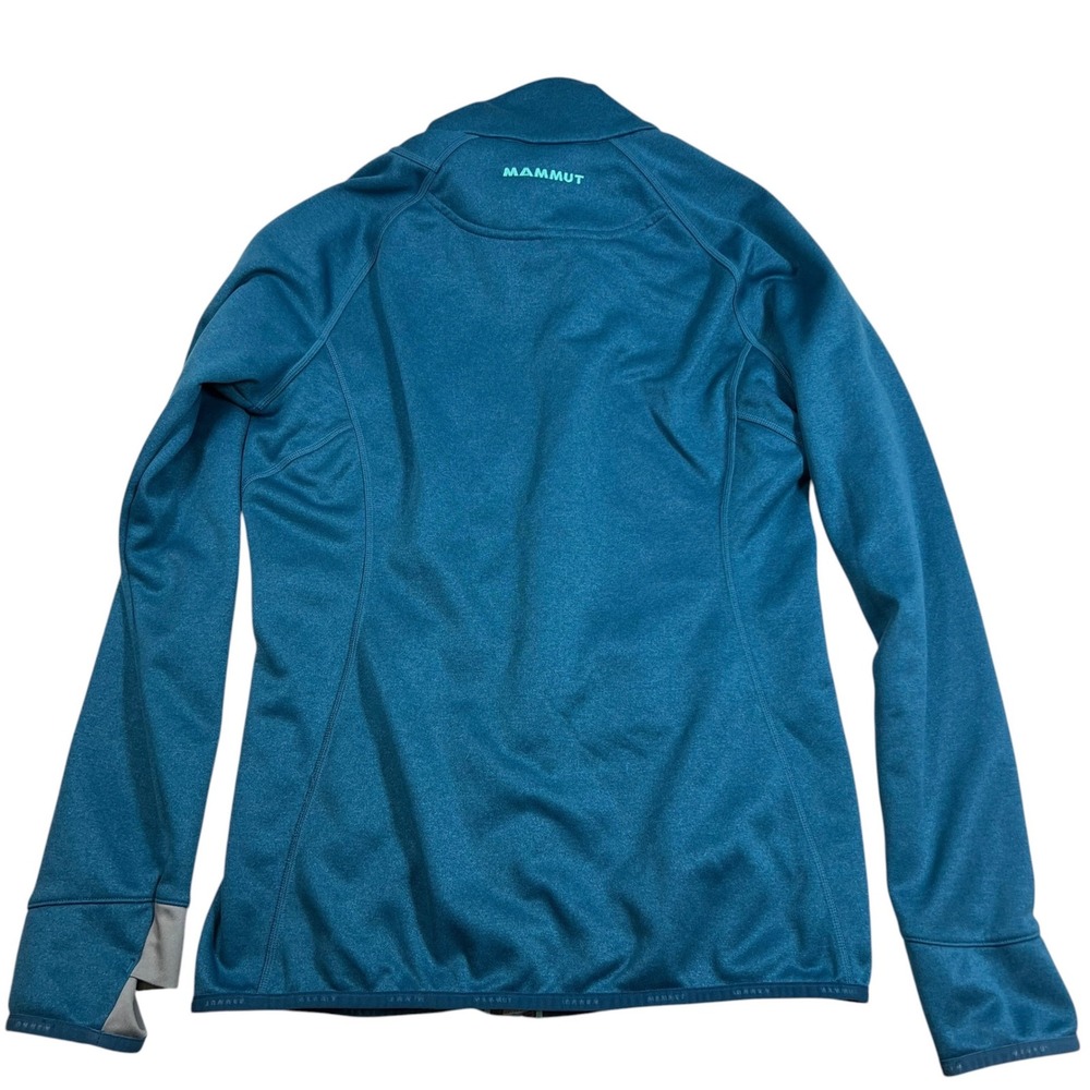 Mammut Womens Full Zip Fleece Jacket Teal Blue Thumbhole‎ Mid Layer Size Small - Picture 5 of 9